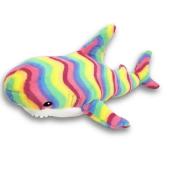 Peluche requin arc en ciel